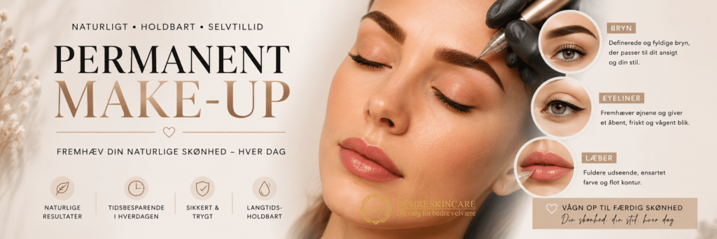 Permanent makeup behandling banner hos Desire Skincare