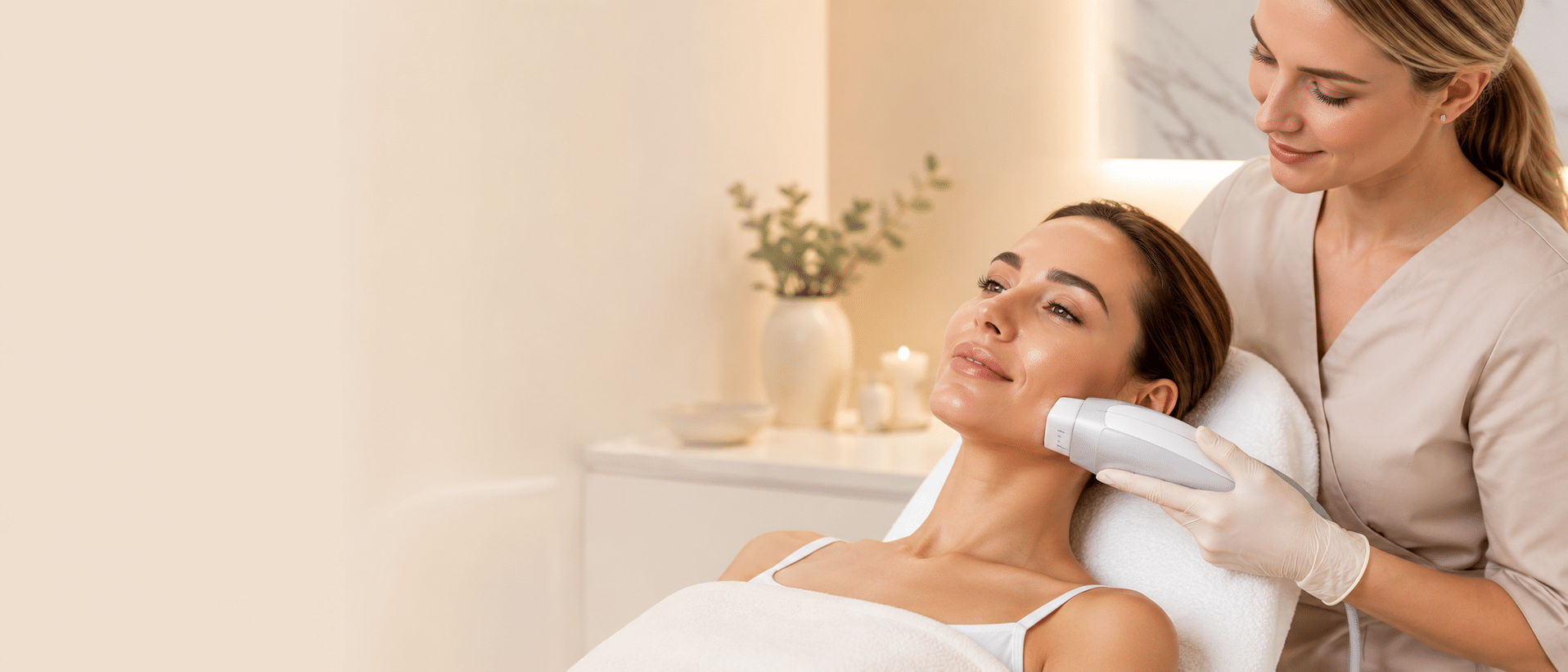HIFU-behandling udføres hos Desire Skincare i Vanløse