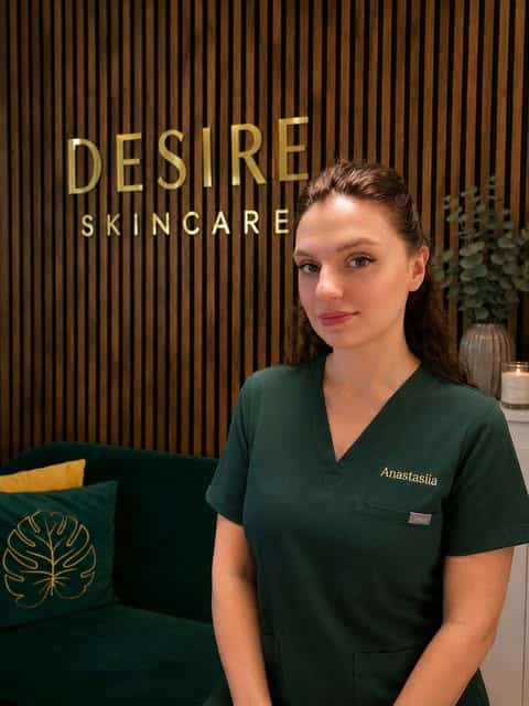 Anastasiia Babich Tymoshenko, kosmetolog hos Desire Skincare
